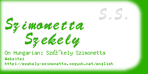 szimonetta szekely business card